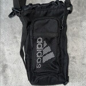 Adidas Small Black Mesh Pocket Crossbody Bag